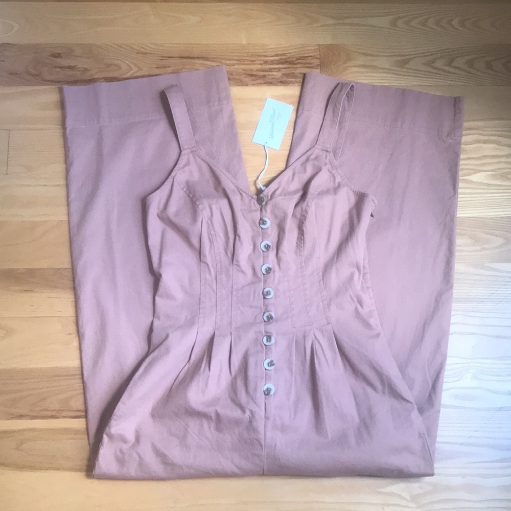 NWT Universal Thread Button Front Iced Tea Brown Jumpsuit